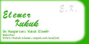 elemer kukuk business card